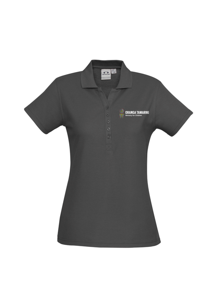 Oranga Tamariki Womens Crew Short Sleeve Grey Polo