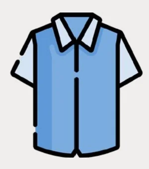 Embroidered logo size on a shirt chest