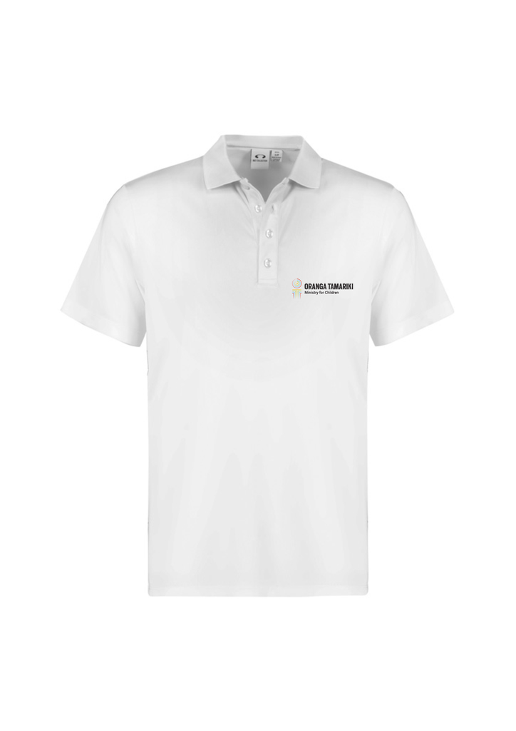 Oranga Tamariki Mens Action Short Sleeve White Polo