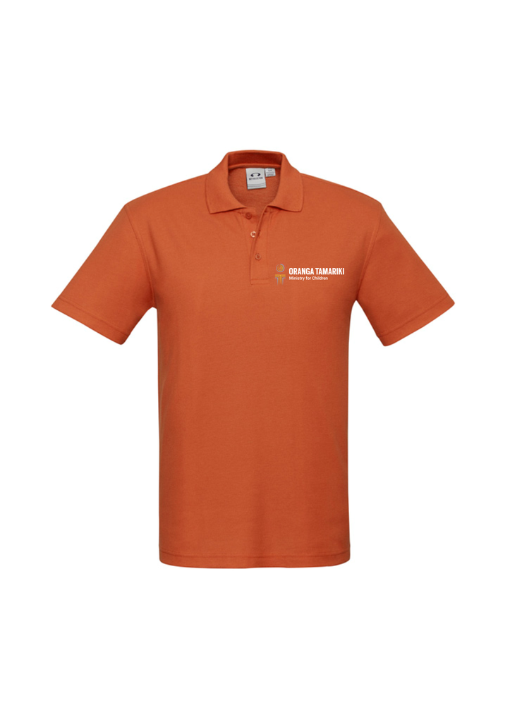 Oranga Tamariki Mens Crew Short Sleeve Orange Polo (XS)