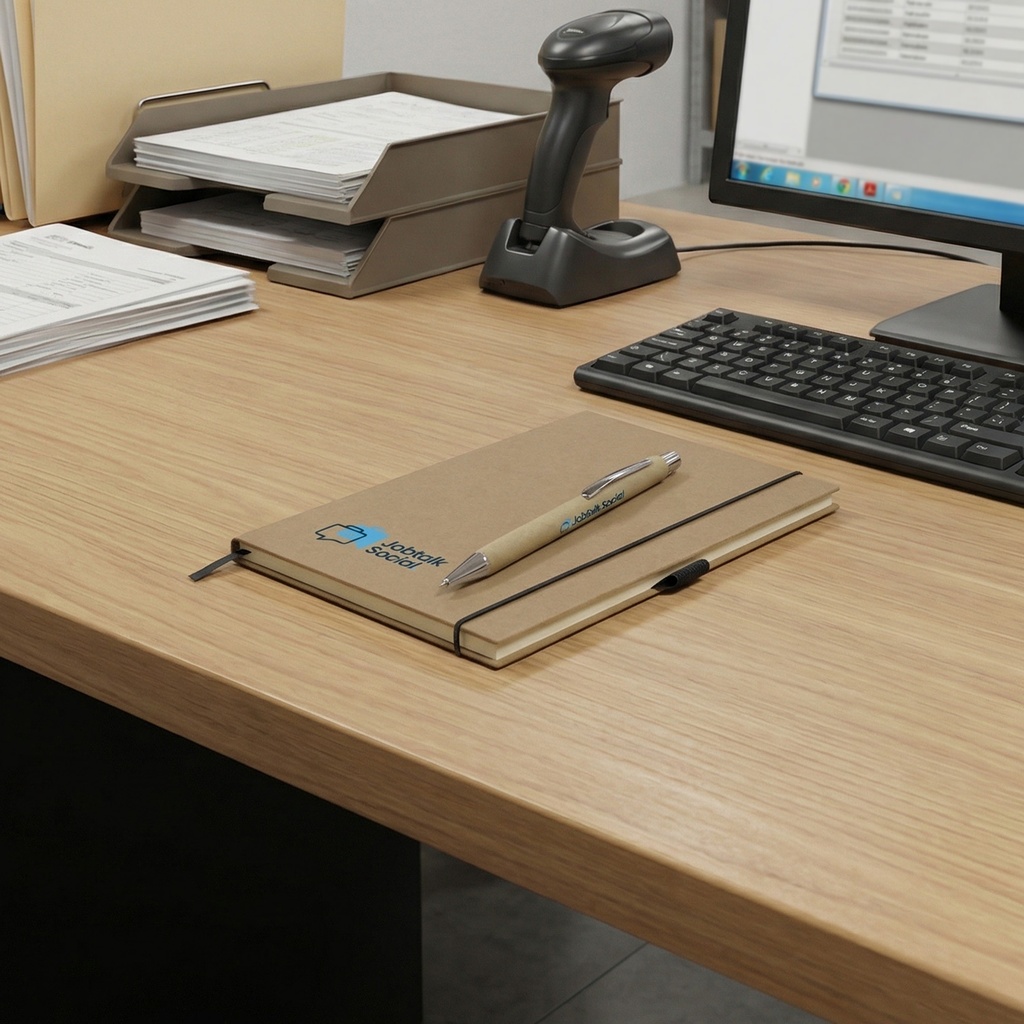 Kraft Notebook and Pen Gift Set - 129676